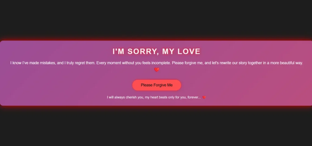 Romantic Apology